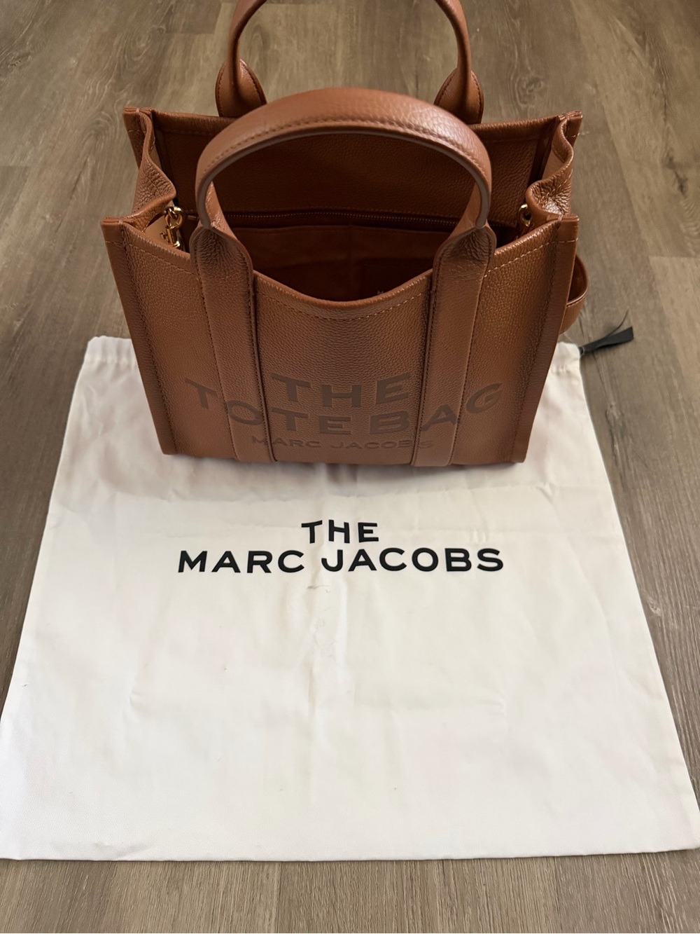 Marc Jacobs Brown Pebbled Leather The Tote Bag